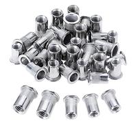HSEAMALL 100PCS M6 M8 Rivet Nuts Stainless Steel Rivnut Threaded Insert Nut Riveter Set Blind Rivet Nut Assortment For Metal, Wood,Aluminium