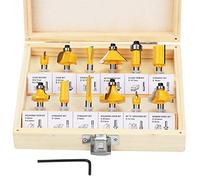 HSEAMALL 12 PCS Router Bits 1/4 shank for Palm Router Tool 6.35mm Tungsten Carbide Tipped Router Bit Set Wood Milling Saw Cutter