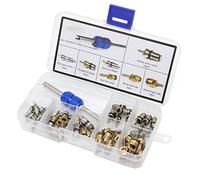 HSeaMall Conditioning A/C Valve Core R12 R134a Automotive Air Conditioning Refrigeration Tire Valve Stem Cores Remover tool Assortment Kit (40PCS)