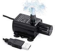 HSEAMALL DC 12V Mini Water Pump,Brushless Submersible Water Pump Amphibious Pump for Pond Aquarium Fish Tank Solar Fountain Pool Water Circulation (USB Water Pump)
