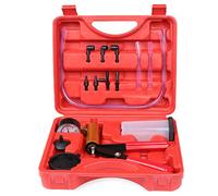 HSEAMALL Hand Held Vacuum Pump Tester Set,Brake Bleed Kit,Brake Fluid Bleeder Tools,with Vacuum Gauge Adapter for Automotive Car Motorbike