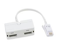 HSEAMALL One BT Plug to Two UK BT Telephone Socket Adapter Splitter Doubler Splitter
