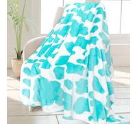 HSEEC Ultra Soft Flannel Throw Blanket 50x60 Inch - Cozy Lightweight Blue Couch Blanket for Bed, Sofa & Travel - Plush Warm Fleece Throws for Adults & Kids
