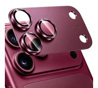 Hsefo Compatible with 18 Pro Camera Lens Protector, Metal 9H Tempered Glass Strong Adsorption Anti Scratch Full Protective Len Cover, Dark Cherry