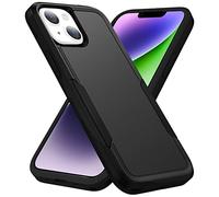 Hsefo Compatible with iPhone 14 Plus Case, Heavy Duty Protection Shockproof Dropproof Dustproof Anti-Scratch Cover Protective Phone Case for 14 Plus-Black