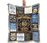 HSEFURNI 65th Birthday Gifts for Men - 1960 Birthday Gifts for 65 Year Old Man - 65 Year Old Birthday Gifts Men - 65th Birthday Gift Ideas Blanket 60" x 50"