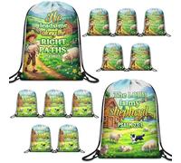 Hsei Vbs 2026 Drawstring Bags Bulk Reusable Waterproof Backpacks Religious Gift Bags for VBS Church Events