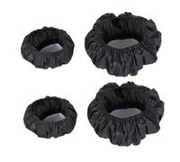 HsentimenH 4 Pieces Stroller Wheel Cover, Black, Waterproof Dustproof, 2 Sizes (Large: 25 x 14 cm, Small: 20 x 12 cm), Stroller Accessories