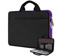 Hseok Laptop Case 13.3-14 inch Briefcase Handbag, Water-Resistant and Shockproof Computer Sleeve Compatible with MacBook Pro 14", Mac Air/Pro 13.3" and 13"-14" Notebooks Chromebooks,Black-Purple
