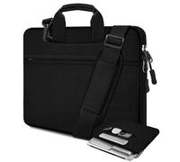 HSEOK Laptop Case 13.3 inch Shoulder Bag, Shockproof Water-Resistant Handbag with Strap Compatible with MacBook Pro/Neo 14" M5/M4/M3/M2/M1,Mac Air/Pro 13.3",XPS 13/14,Most 13-14 Notebooks，Black