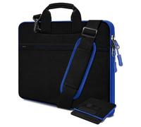 HSEOK Laptop Case 16 inch Shoulder Bag,Shockproof Water-Resistant Handbag with Strap Compatible with MacBook Pro/Neo 16" M5 M4 M3 M2 M1,Mac Air 15 M5,XPS 15/16 and Most 15"-16" Notebooks,Black blue