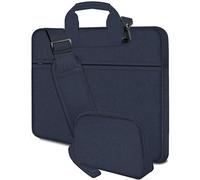 HSEOK Laptop Shoulder Bag 15.6-16 inch Case,Water-Resistant Shockproof Computer Handbag with Small Case Compatible with MacBook Pro/Neo 16",Mac Air 15 M5, XPS 15/16 and most 15.6-16 PC,Blue