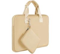 Hseok Laptop Sleeve 13.3-14 inch Case with Small Pouch, Neoprene Computer Bag Compatible with MacBook Pro 14" M4/M3/M2/M1 2025-2021, Mac Air/Pro 13.3" and Most 13-14 inch Notebooks,Champagne