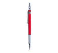 HSETHOA Drawing Pencil with Top Button Control, 2mm red rod red core | Built-in Pocket Clip, Textured Grip Section, Top Button Refill Control, Single Pencil for Writing and Drawing