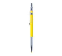 HSETHOA Drawing Pencil with Top Button Control, 2mm yellow rod, F | Built-in Pocket Clip, Textured Grip Section, Top Button Refill Control, Single Pencil for Writing and Drawing