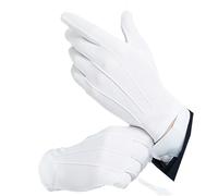 HSETHOA Handling Gloves with Rubberized Dots and Full-Finger Form, White | Rubberized Dots, Texture Across the Fingers and Hand, Full-Finger Coverage for Driving and Moving Handled Items