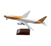 HSEYWVDJF Alloy Collectible Plane 1:200 For Fly Scoot Boeing B777-200 Diecast Aircraft Jet Model 9V-OTD With Wood Stand