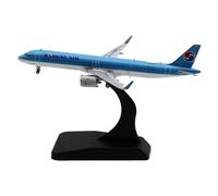HSEYWVDJF Alloy Collectible Plane 1:400 FOR Korean Air SkyTeam Airbus A321neo Diecast Aircraft Model HL8505 With Stand