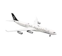 HSEYWVDJF Diecast 1:200 Scale Aircraft Model Alloy For Lufthansa A340 D-AIGN Star Alliance Passenger Airplain Collection Gifts