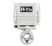 HSH-Flo 1/2" DN15 110-230VAC Normally Open CF8/Stainless Steel 304 Motorized Electrical Ball Valve With U.S. Plug (1/2 Inch, Normally Open)
