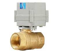 HSH-Flo 2 Way 1/2" 3/4" 1" 1-1/4" 110-230VAC Brass On/Off Auto Return Electrical Position Feedback Motorized Ball Valve (1 Inch)