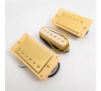 HSH Guitar Pickups for Fender ST Guitar Pickup Set, 4-Conductor Humbucker & Single Coil Pickups, Compatible with Stratocaster Style Electric Guitar, Coil Split Ready (Gold)