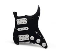 HSH Pickguard Circuits Electric Guitar Pickguard HSH Loaded Prewired Scratchplate Assembly Black (Color : White Pickup)