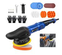 HSHa Car Buffer Polisher 5 Inch Portable Electric Polisher Kit 6 Variable Speed, 980W Dual Action Polisher for Car Boat Floor DIY Polish Buffing Clean