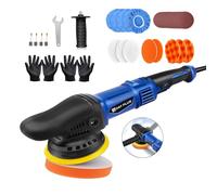 HSHa Car Buffer Polisher 5 Inch Rotary Car Buffer Polisher Waxer 2800-5800RPM Variable Speed Dual Action Polisher for Car Boat Floor DIY Polish Buffing Clean