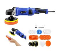 HSHa Car Polisher 1400W Car Polisher Buffer 6 Variable Speeds 800-3500RPM Home DIY Polisher 150mm-180mm Disc and D-Handle for Auto Buffing and Polishing