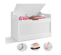 HSHa Storage Chest, Toy Box, Shoe Storage Bench with Safety Hinge, Wooden Box with Lid, Blanket Storage Box Organiser for Playroom Bedroom, 40D x 62.2W x 46H cm