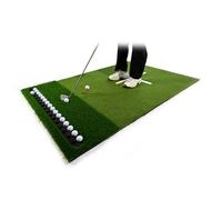HSHBGS Golf Hitting Mat with Built-in Tray, Artificial Turf Grass Mat, Indoor Outdoor Golf Training Mat, Golf Mat for Driving & Chipping Practice, Includes 9 Tee(15mm)