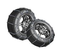 HSHBGS Metallic Car Snow Chains, Set of 2 Reusable Wheel Chain for All Vehicle Types, with Automatic Tensioner, Non-Slip Snow Tire Chains for Cars(145/65R10)