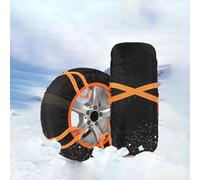 HSHBGS Snow Socks for Car Tyres 4PCS, Anti Skid Tire Chains for Winter Ice and Snow Driving, Textile Tyre Covers with Gloves & Storage Bag, Wear-resistant(195/45R16)