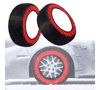 HSHBGS Snow Socks For Tires, 2PCS Ice Traction Socks, Anti-skid Winter Tire Chains For TPU Vans Truck SUV Car, Wear-resistant(185/80R14)