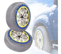 HSHBGS Snow Socks for Tyres, Car Textile Snow Chains, Fabric Snow Chains for Truck SUV Van Car, Easy to Install, Winter Emergency Kit, Anti Slip(245/50R18)