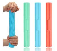 Hshbxd Tennis Elbow Therapy Flexible Bar, Flex Therapy Bar Strengthener, Resistance Bar for Golfers Elbow, Tendonitis, Wrist, Forearms Pain Relief (TPR-Red, Green and Blue)