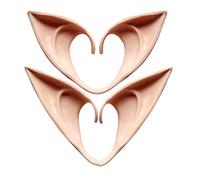HshDUti 2 Pairs Latex Elf Ear Pixie Dress Up Costume Soft Pointed Goblin Ears Cosplay Halloween Party Props Anime Costume Party Accessories Skin Color