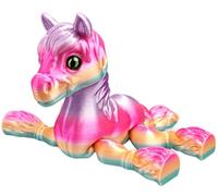 HshDUti 3D Printed Horse,Full Articulated Crystal Horse,Flexible Joints Home Decor Executive Desk Toys,3D Print Animals Toy for Kid Teen Boys Girls Christmas Brithday Gift Stress Relief Toy (Rainbow)