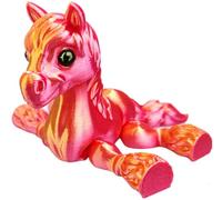 HshDUti 3D Printed Horse,Full Articulated Crystal Horse,Flexible Joints Home Decor Executive Desk Toys,3D Print Animals Toy for Kid Teen Boys Girls Christmas Brithday Gift Stress Relief Toy (Red)