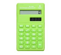 HshDUti 8-Digit LCD Desktop Calculator, Portable, Pocket Size, Handheld, Basic, Standard Function, Solar & Battery Powered, Green