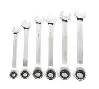 HshDUti 8mm-19mm Reversible Ratcheting Spanner, Combination Spanner, Chrome Vanadium Steel Combination Spanner, Ratcheting Combination Wrench, DIY Hand Tool 19 mm