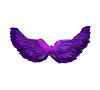 HshDUti Angel Wings for Adults Kids, White Feather Wings Halloween Angel Fairy Costume Cosplay for Women Girls, Fallen Angel Wings Costume for Adult Halloween Christmas Party Fancy Dress Up (Purple)