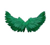 HshDUti Angel Wings for Adults Kids, White Feather Wings Halloween Angel Fairy Costume Cosplay for Women Girls, Fallen Angel Wings Costume for Adult Halloween Christmas Party Fancy Dress Up (Green)