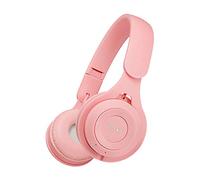 HshDUti Bluetooth Headphones Over Ear Wireless Headphones Gaming Headphone Foldable Heavy Bass Headphones Headset with Soft Earmuffs for Travel/Work Pink