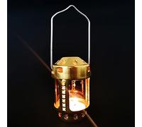HshDUti Camping Lantern, Candle Lantern Mini Bright Outdoor Night Lights Emergency Light Fishing Hanging Candle Lamp for Camping, Hiking, Fishing Gold