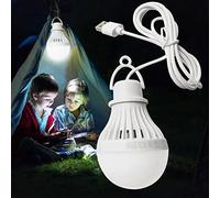 HshDUti Camping Lantern, USB Camping Lights Lamp Reading Light, 6500K 5W LED Ultra Bright LED Tent Light Mini USB-powered Light Bulb for Camping, Emergency, Reading White 7W