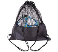 HshDUti Drawstring Backpack Sports Gym Bag for Women Men Children Large Size Mesh Drawstring Sports Bag Waterproof Drawstring Bag for Basketball, Soccer Ball, Sports, Gym, School, Travel Black