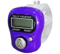 HshDUti Electronic Finger Counter, 5 Digit LCD Electronic Digital Display, Hand Tally Clicker Counter, Digital Handheld Tally Counters, Counting for Golf, Goods Counting, Lap, Knitting Purple