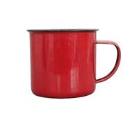 HshDUti Enamel Coffee Tea Mug, Enamel Drinking Mugs Cups for Home/Office/Travel/Camping, Resusable & Portable Enamel Camping Mugs Enamel Coffee Mug for Indoor and Outdoor Activities Red 8cm
